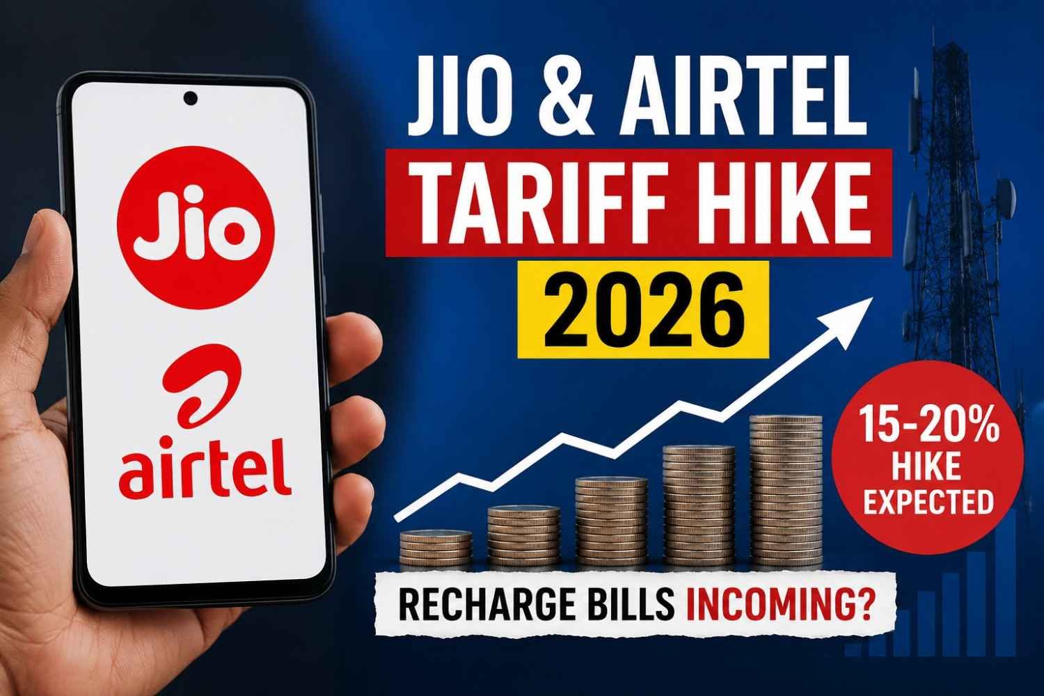 Major Jio Airtel Tariff Hike Set to Hit Users in 2026